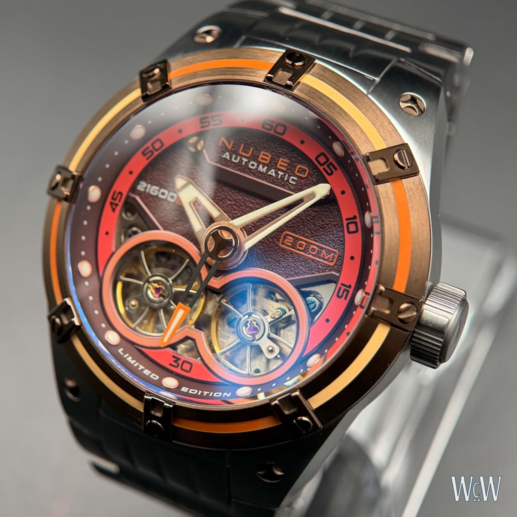 Nubeo Galileo Automatic Limited Edition Coffee Brown, detail photograph 3