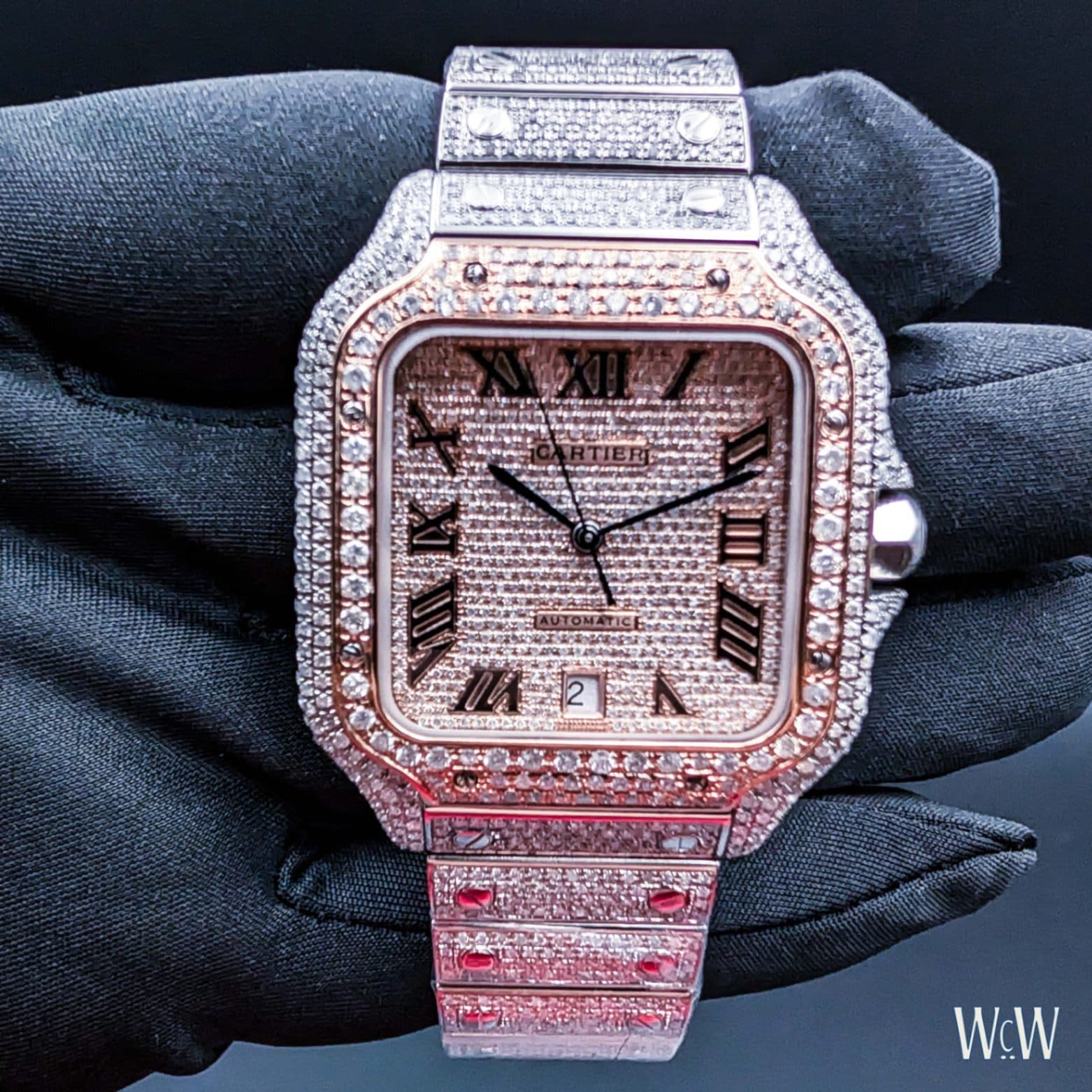 Cartier Santos Large 40mm - Iced
