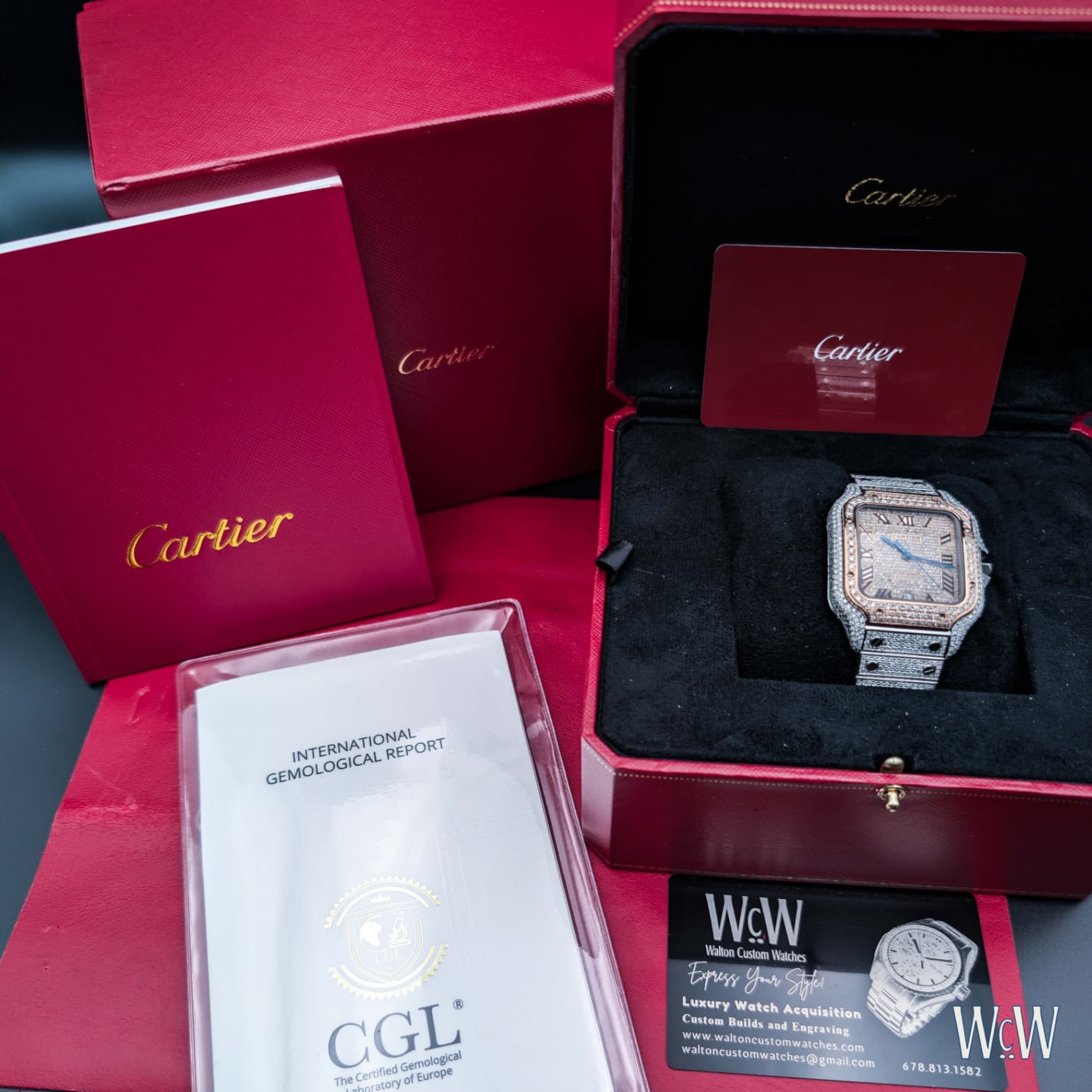 Cartier Santos Large 40mm - Iced
