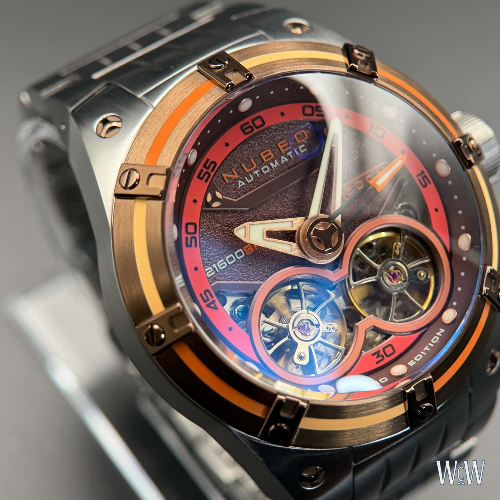 Nubeo Galileo Automatic Limited Edition Coffee Brown, detail photograph 2